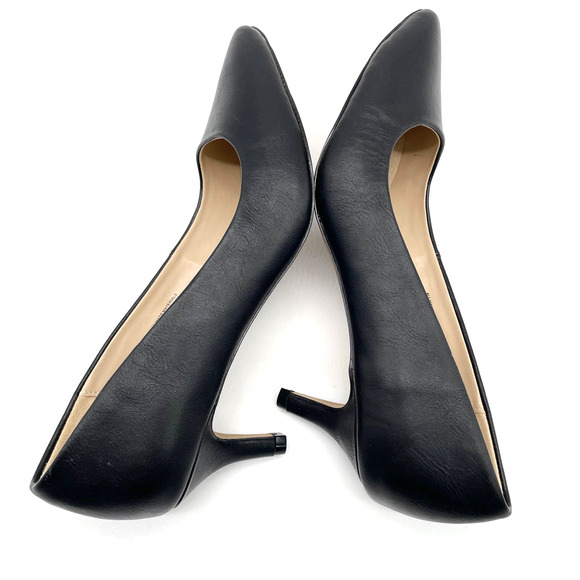 NEW Simply Styled Mia Pump Heel Black Classic Faux Leather Pointed Toe‎ - Picture 6 of 9